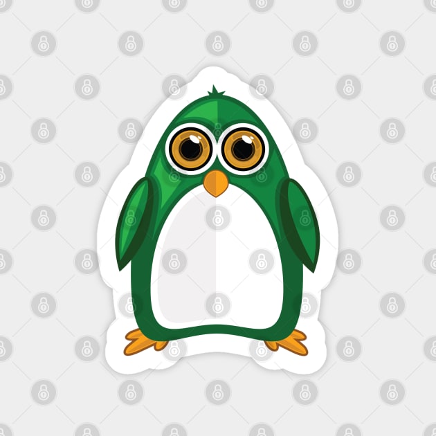 Green Penguin Sticker by adamzworld